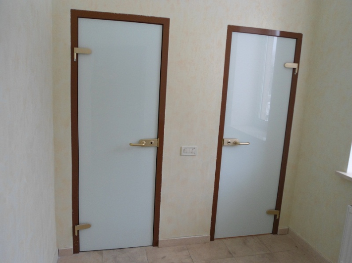 Стеклянные двери для туалета – 25 фото
