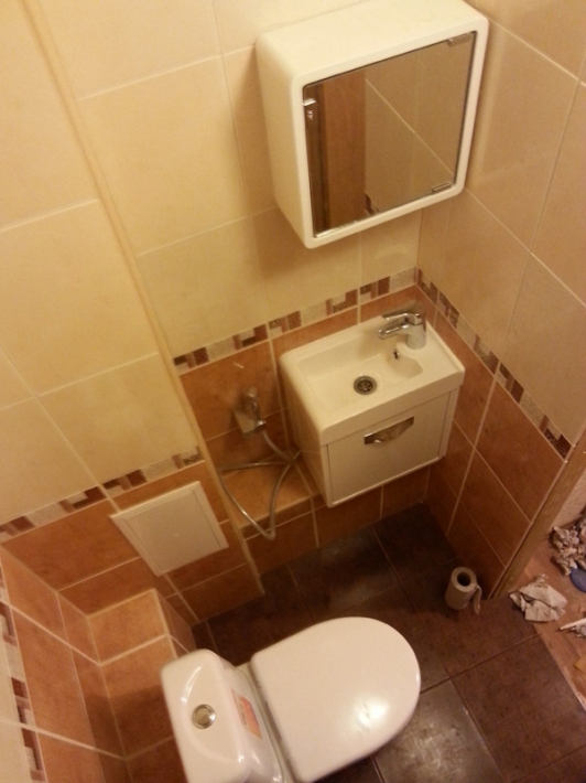 Результат ремонта туалета 1,6 кв.м. с полной сметой за работы