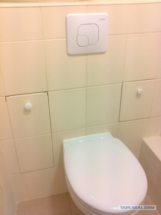 Ремонт маленького туалета своими руками с подвесным унитазом и раковиной