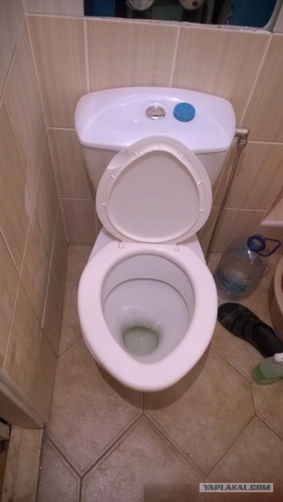 Бюджетный ремонт с заменой сантехники за 400 долларов в совмещенном туалете