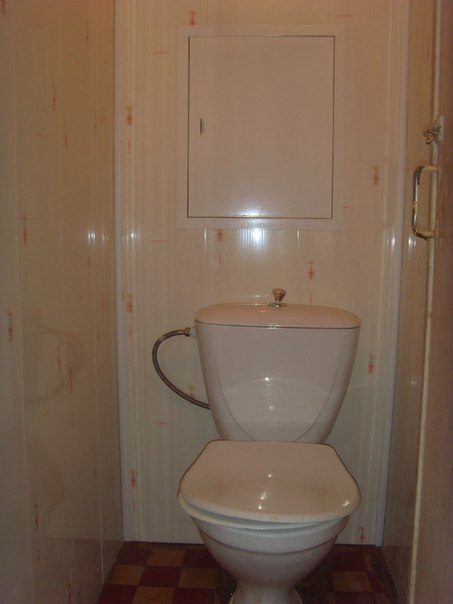 Отделка туалета стеновыми панелями мдф