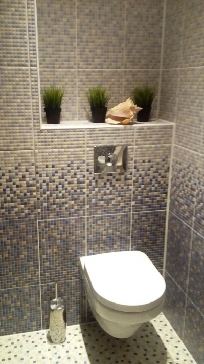 Дизайн плитки в туалете - 35 фото