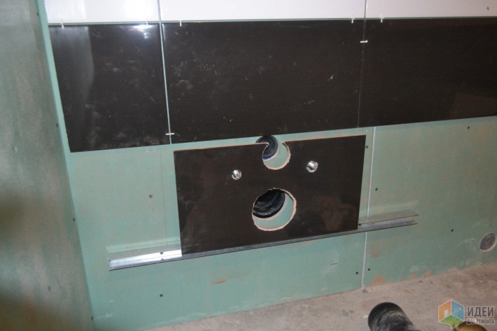 Совмещенный санузел 6,3 кв.м с инсталляцией, стиральной машиной, душем и ванной