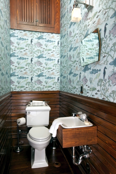 Шкаф в туалете за унитазом (30 примеров с фото)